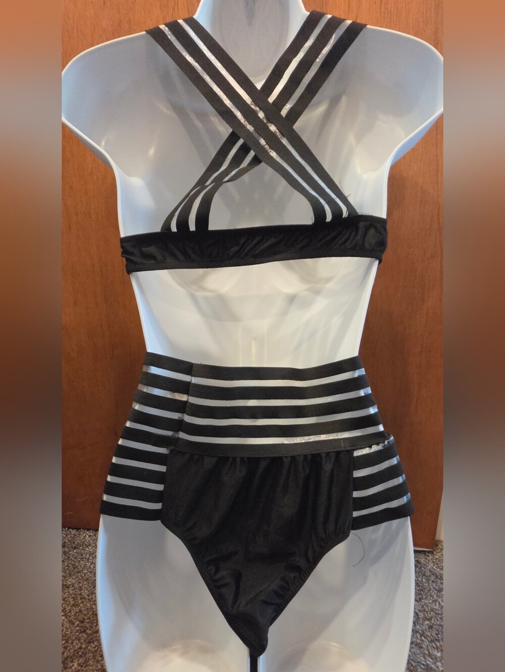Sheer Addiction NEW Bathing Suit/bra Set SzM/L - Picture 8 of 9